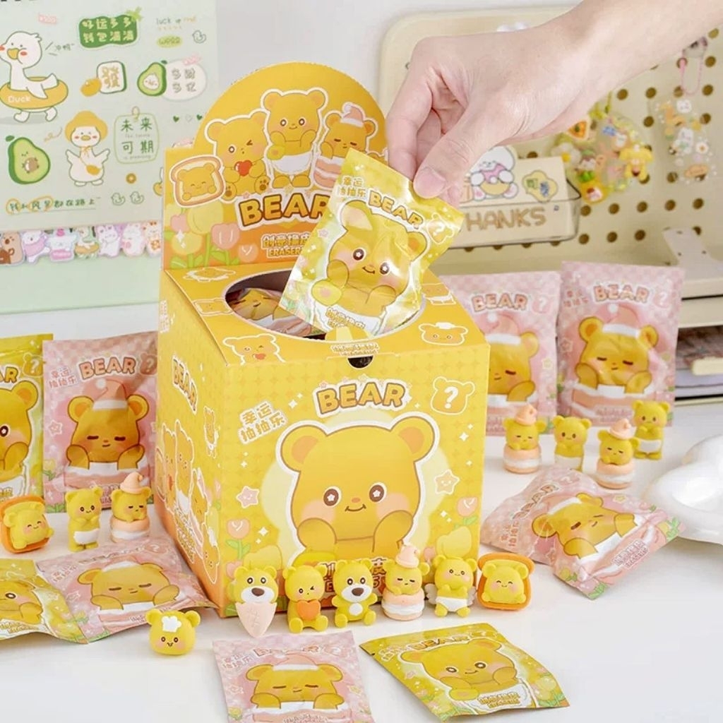 

Penghapus Lucu Karakter Bear / Eraser 3D Kawaii Kemasan Kotak Untuk Anak Sekolah