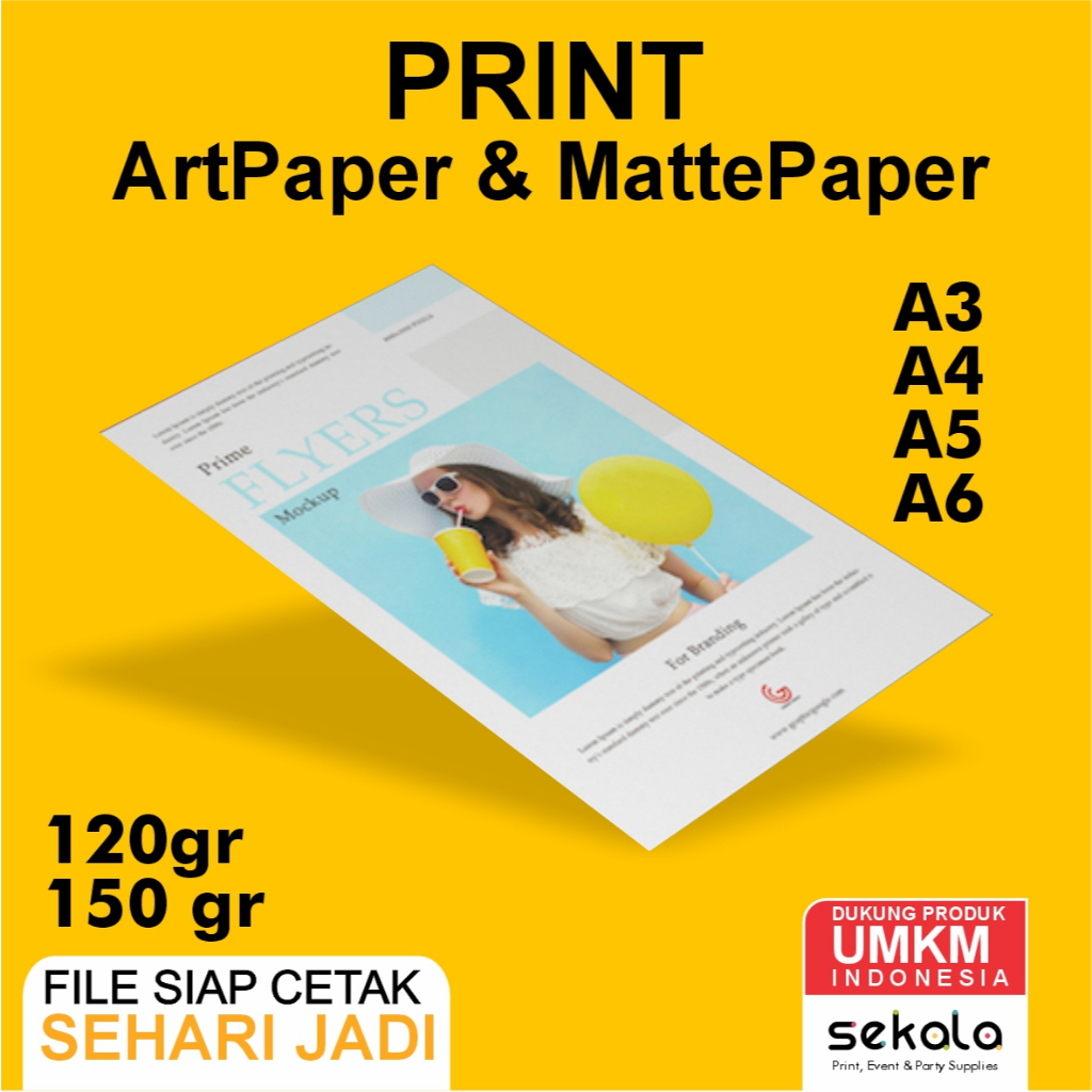 

PRINT ARTPAPER / MATTERPAPER A3+ 120 gr / 150 gr Tanpa Minimal Order