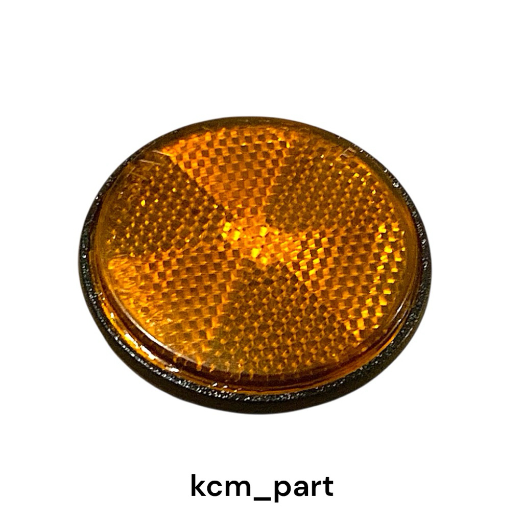 Mata Kucing Bulat Orange Lampu Reflektor Reflector Sepeda Motor Mobil 4mm SATUAN