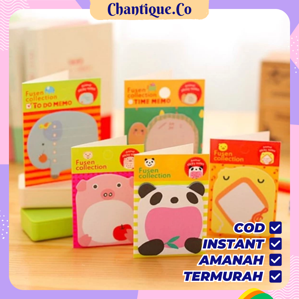 

Sticky Notes Animal Motif Karakter Hewan Memo Note Tempelan Catatan Memo