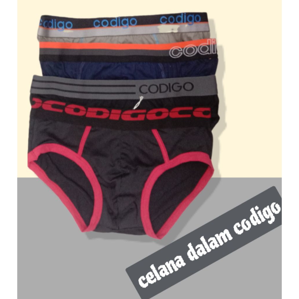 CELANA DALAM PRIA CODIGO (ISI 3 PCS) |CODIGO BURGOS|CODIGO AVILA| CODIGO MALAGA| CODIGO AKTIVO|