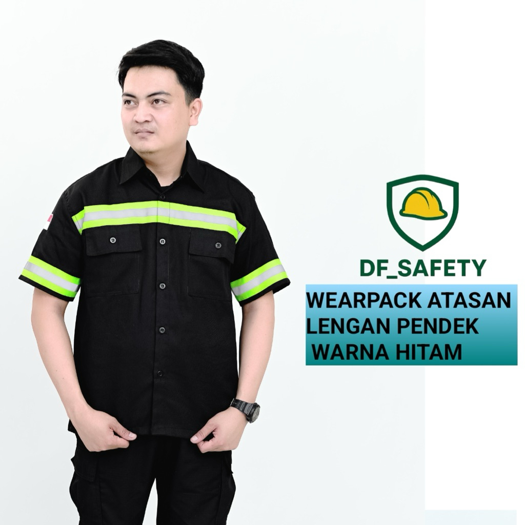 Kemeja safety lengan pendek baju safety lengan pendek seragam kerja lengan pendek