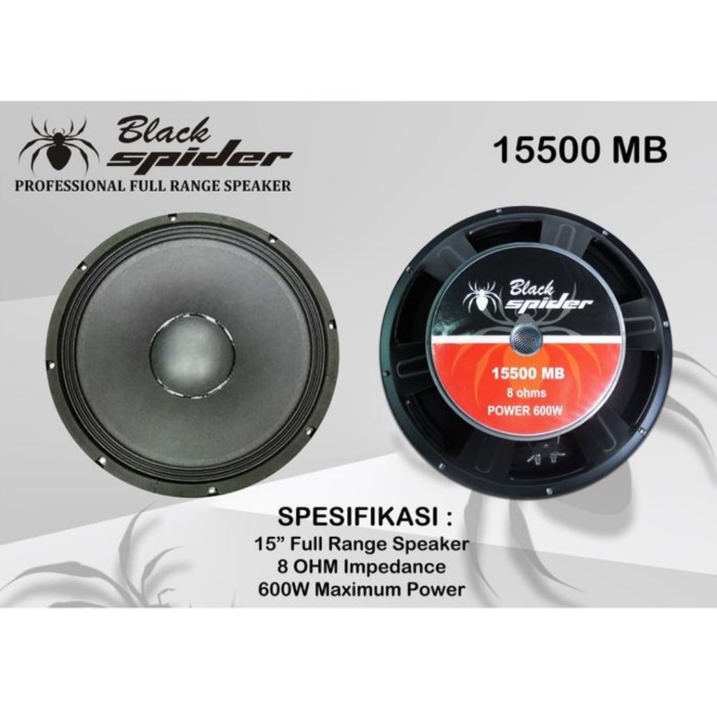 Komponen speaker 15 inch Full range komponen blackspider 15 inch 15500 MB