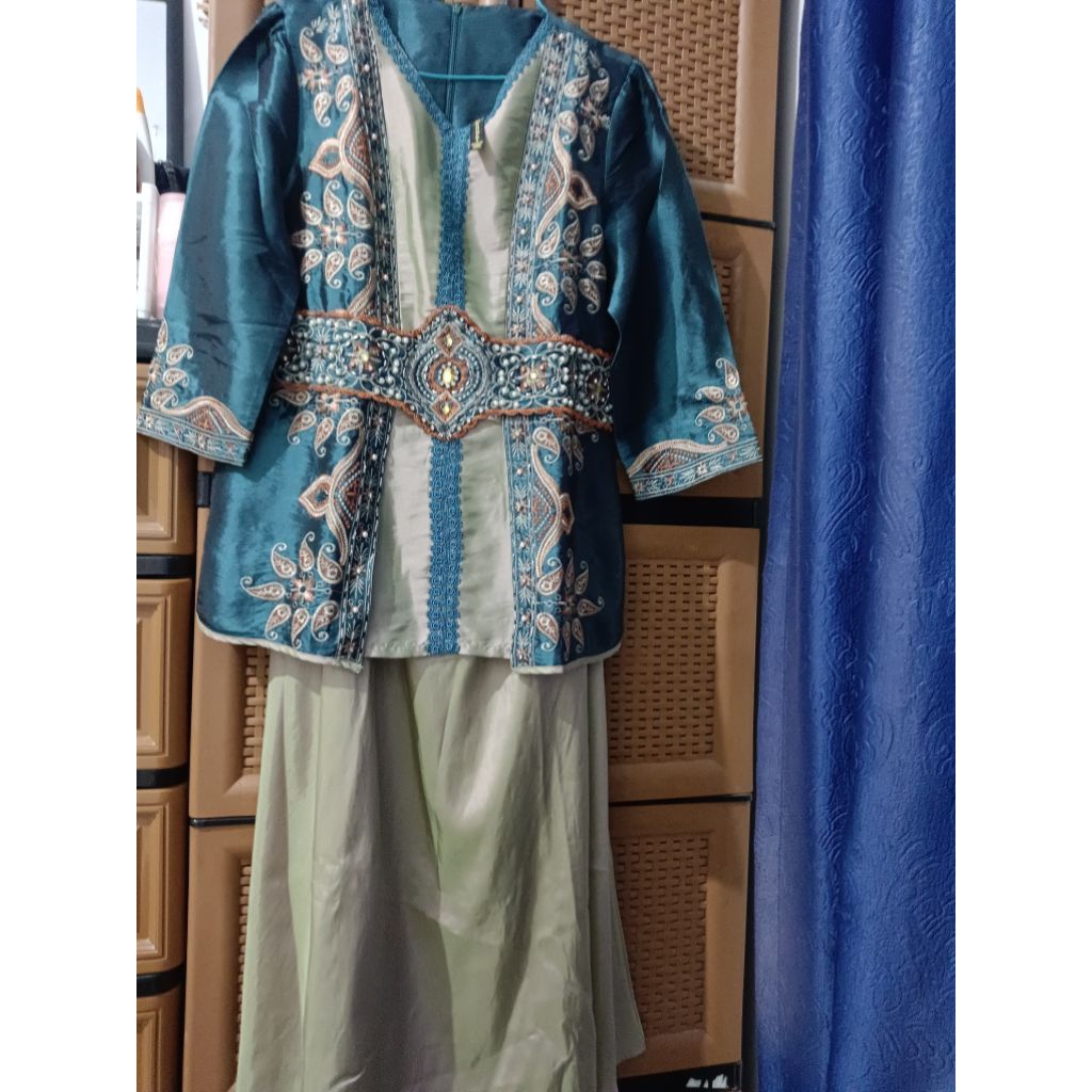PL setelan rok Mendes hijau botol