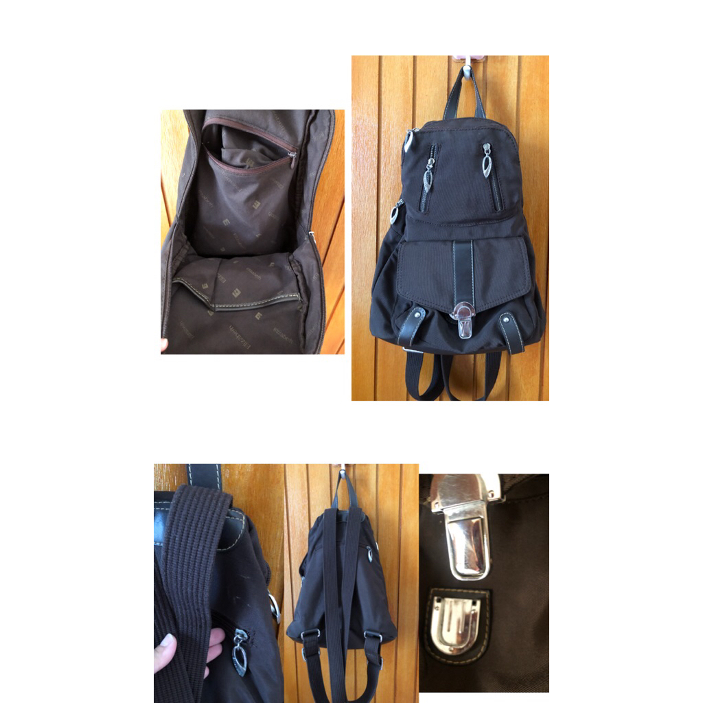 Tas Ransel Elizabeth Coklat Tua Choco Backpack Wanita Women
