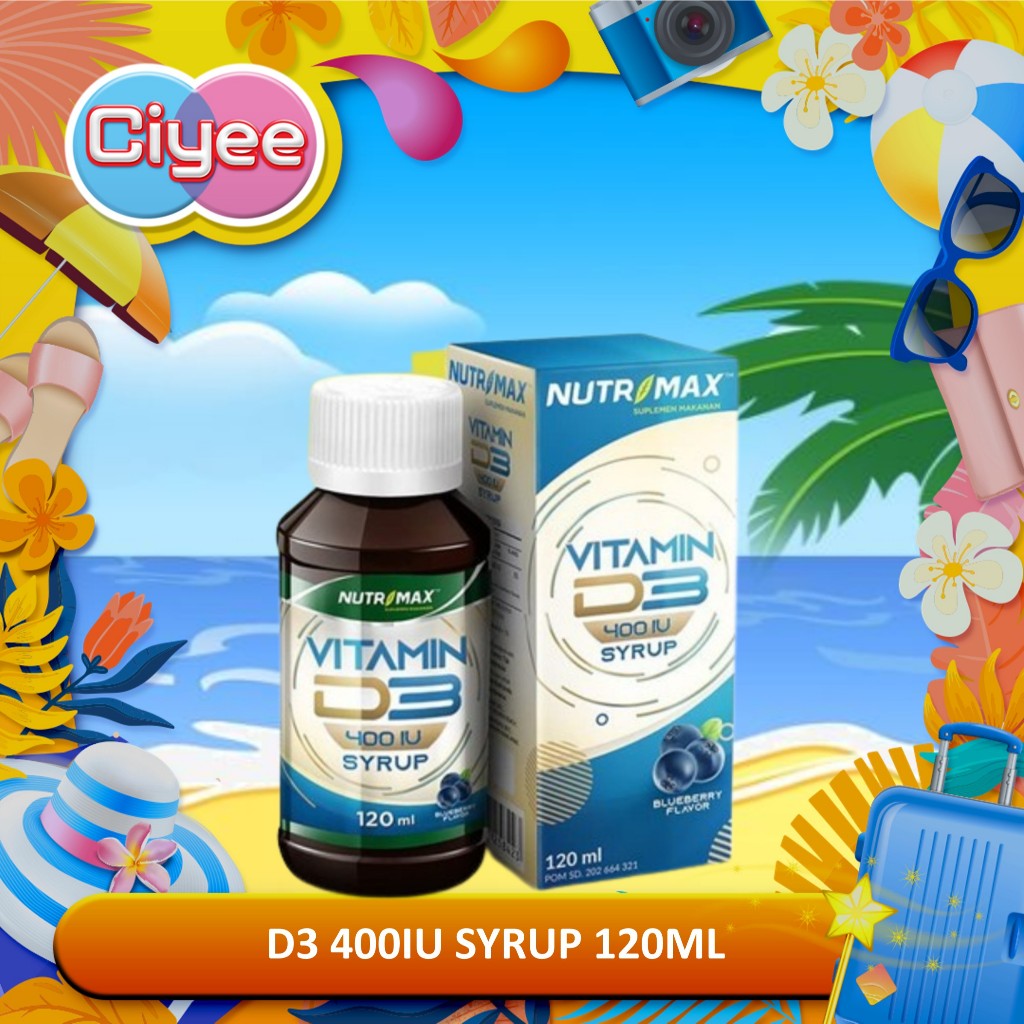 Nutrimax Vitamin D3 400 IU Syrup 120ml - Nutrimax Vit D3 Sirup Anak - Ciye