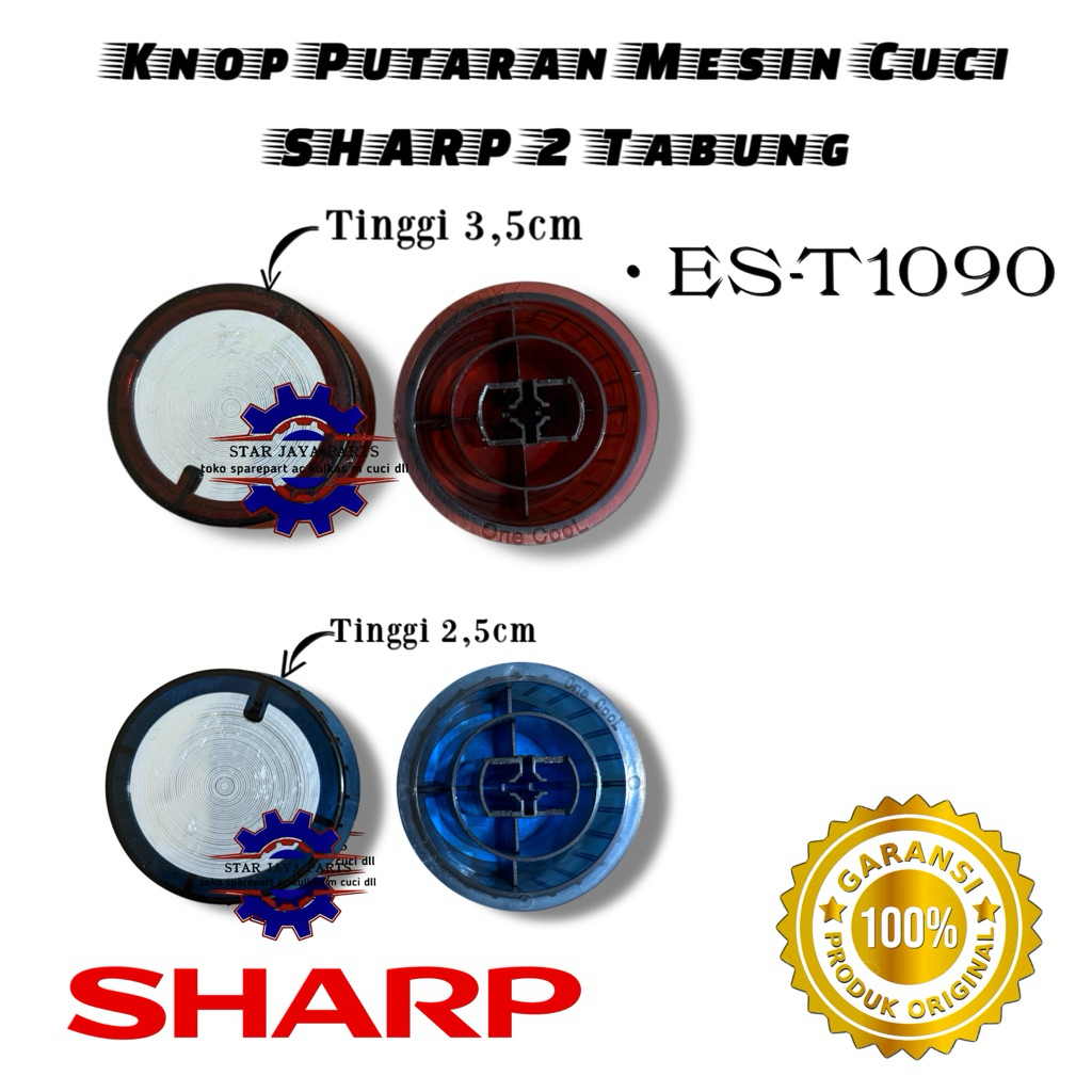 Knop Timer SHARP ES-T1090 Original Model Transparan - Knop Putaran Mesin Cuci sharp es-t1090