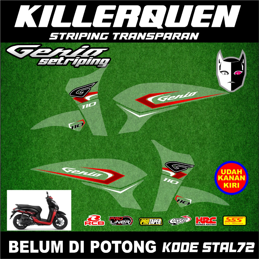 STIKER TRANSPARAN HONDA GENIO(STAL72)STIKER TRANSPARAN HONDA GENIO