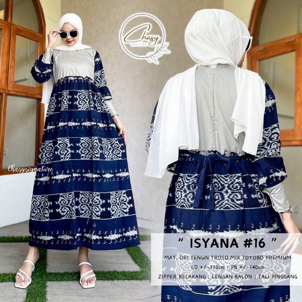 ISYANA DRESS MAXY ORIGINAL BY CHASY gaun gamis maxi etnik etnic batik tenun torso ori baju kondangan