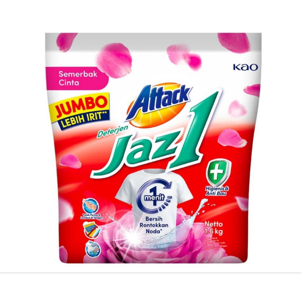 Detergen Bubuk Attack Jaz1 jumbo 1,6Kg