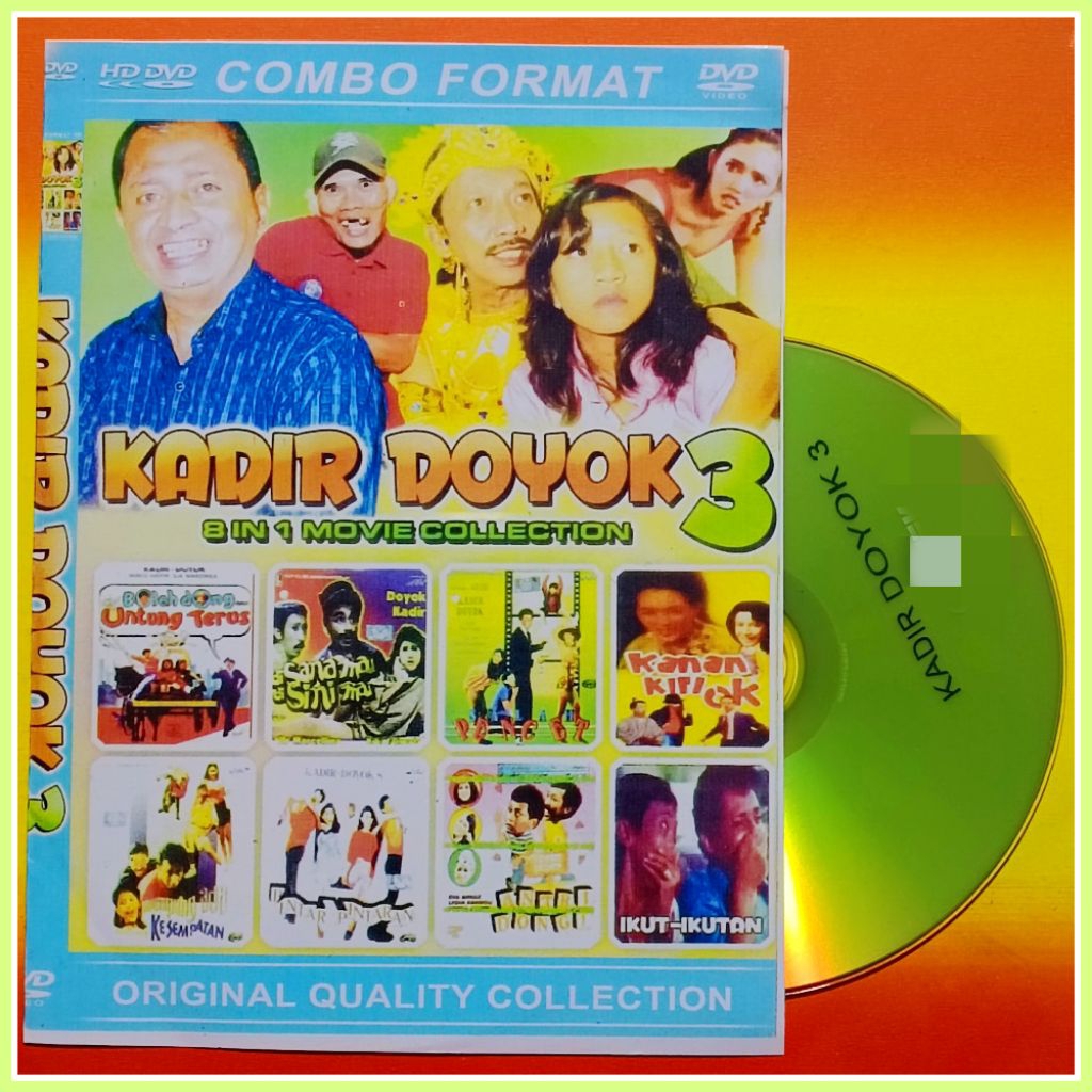 Kaset Film Komedi Indonesia Jadul Koleksi Kadir & Doyok Pilihan Terpopuler 8in1