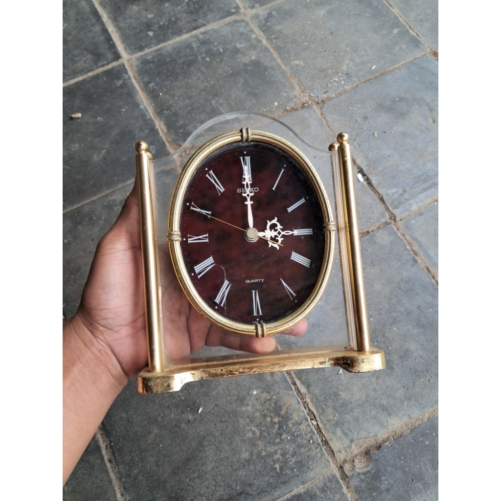 Jam meja Seiko Lucite QZ 337S seikosha japan jadul off