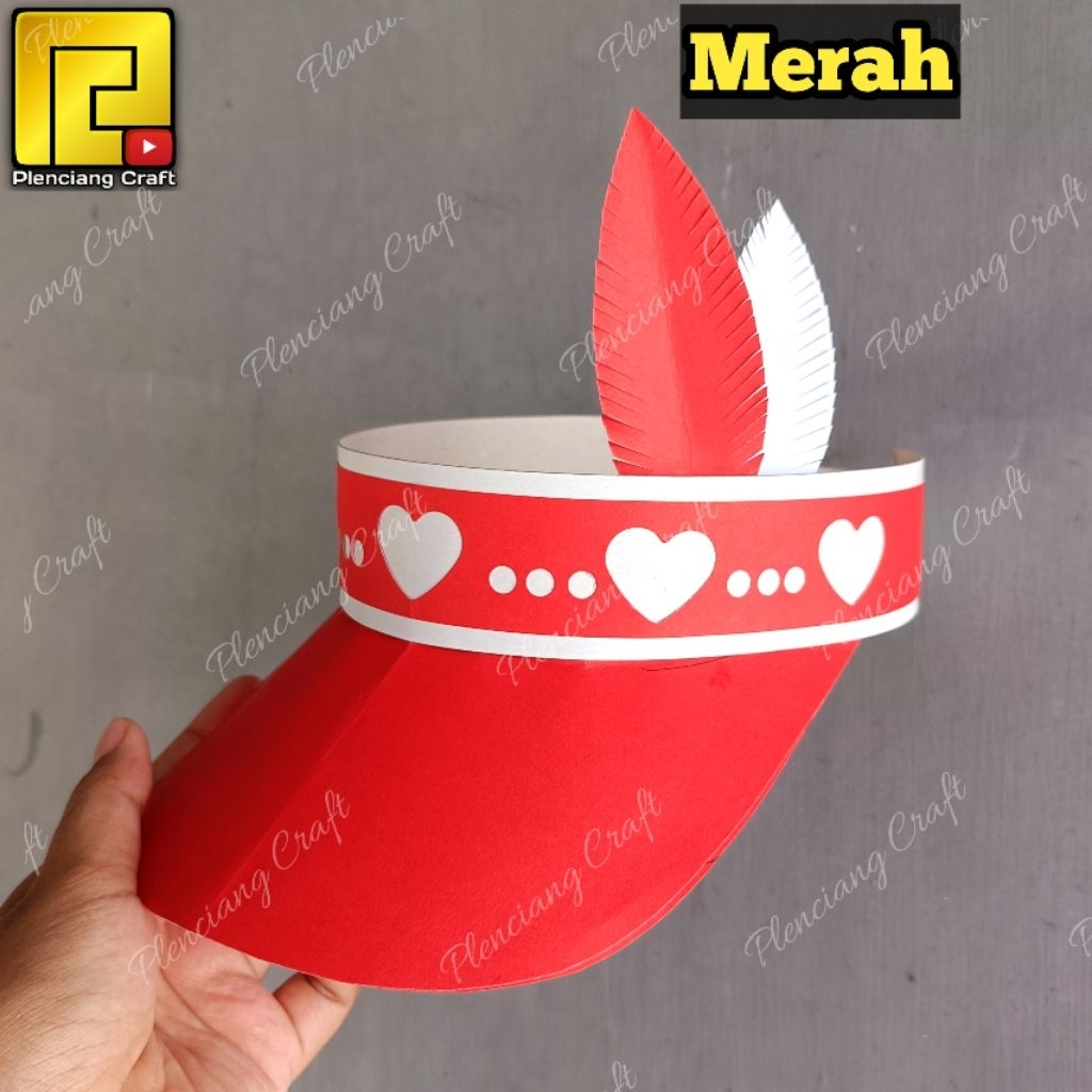 [Topi] Topi karnaval merah putih handmade bahan kertas karton anti panas paling bagus dan cantik