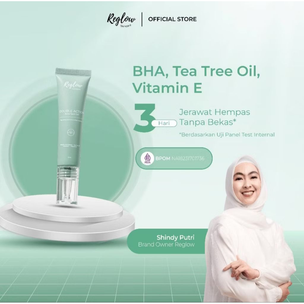 Reglow dr Shindy Skincare Double Action Acne Spot Gel
