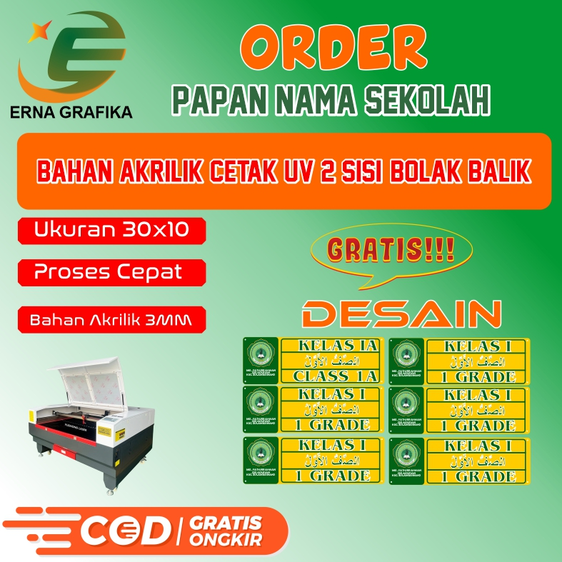 

Papan Nama 2 Sisi Akrilik Cetak UV Termurah