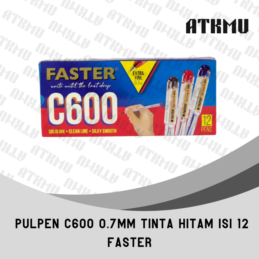 

Faster Pulpen C600 Extra Fine 0,7mm [1PACK] Isi 12 Pcs