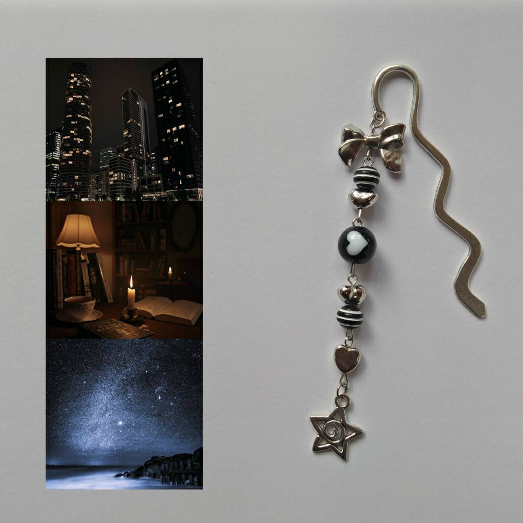 

bookmark silver aesthetic/pembatas buku bintang/bookmark star/bookmark estetik