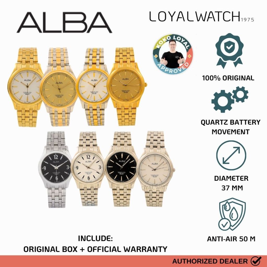 Jam Tangan Alba Analog Pria ARSY ARSY08 ARSY10 ARSY14 ARSY16 ARSY17 ARSY19 ARSY21 ARSY23 Stainless S