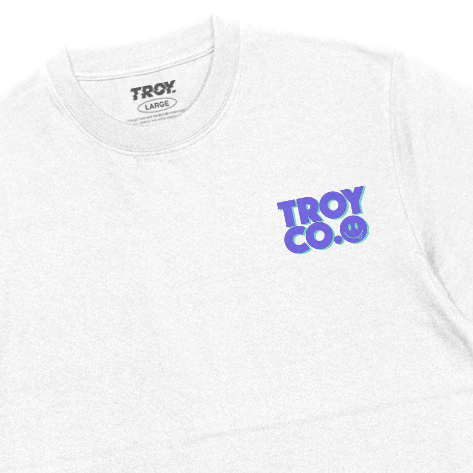 Troy Company Tshirt White Smely - Kaos Putih Lengan Pendek MT 3284