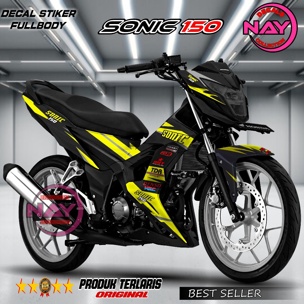 Decal Sonic 150 Fullbody Racing Bintang Stiker Keren NDC251 /Decal Honda Sonic 150  Anti Luntur