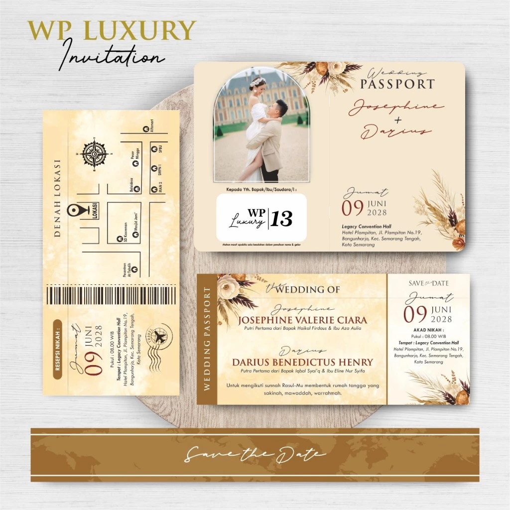 UNDANGAN PERNIKAHAN CUSTOM FOTO ELEGAN - CETAK UNDANGAN PERNIKAHAN PASSPORT PREMIUM -UNDANGAN GLOSSY