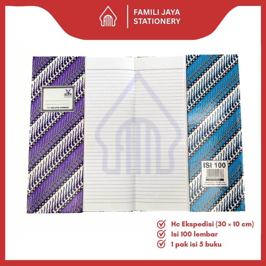 

GELATIK KEMBAR Buku Tulis Hard Cover Batik Ekspedisi Isi 100 Lembar