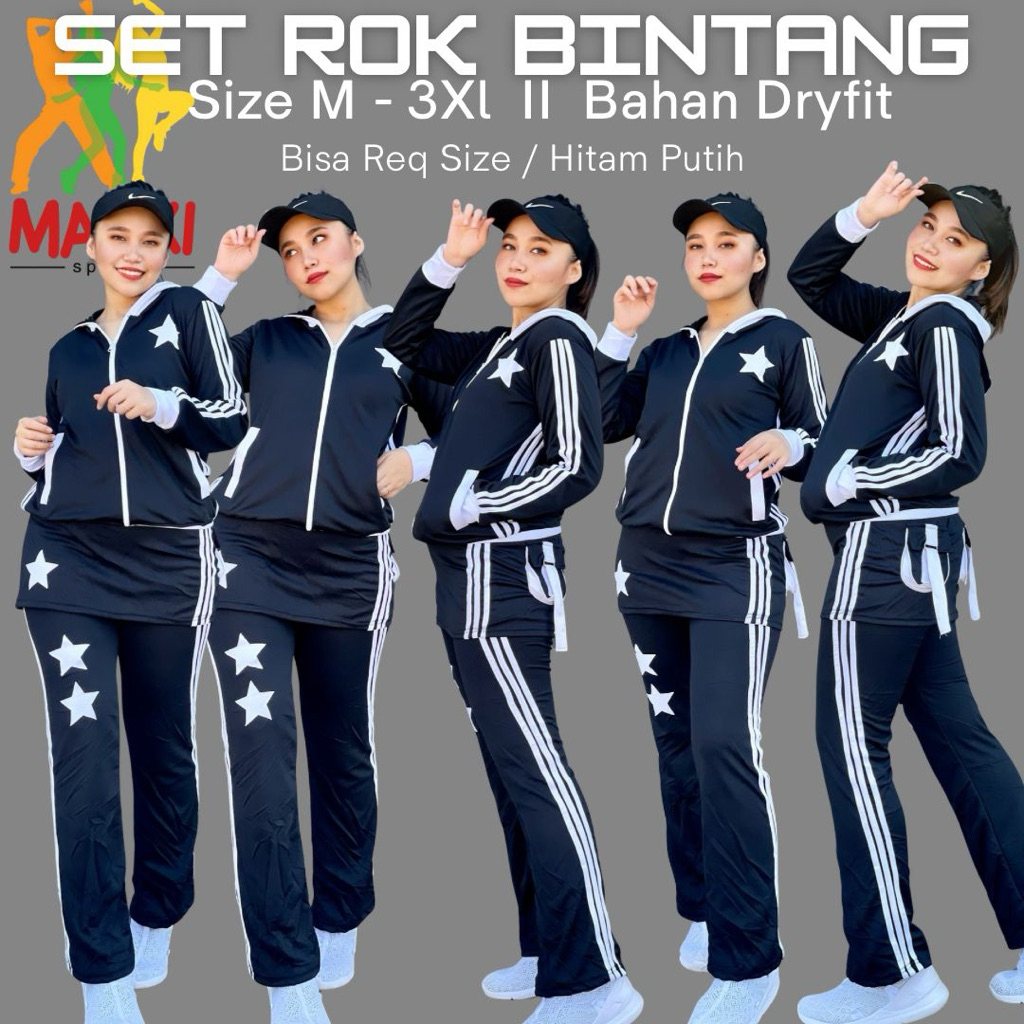 BIG PROMO BAJU SENAM SETELAN LAPANGAN PANJANG MUSLIMAH HIJAB CYCLING GOWES SET ROK