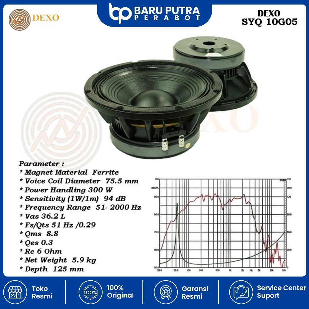 Speaker Component 10Inch DEXO SYQ10G05 (10")