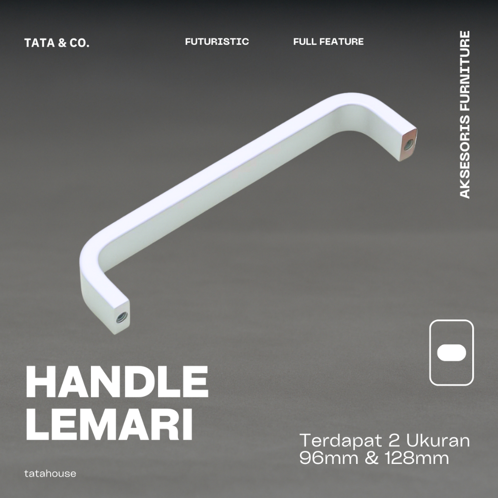 Handle Tarikan Lemari Laci Minimalis Silver