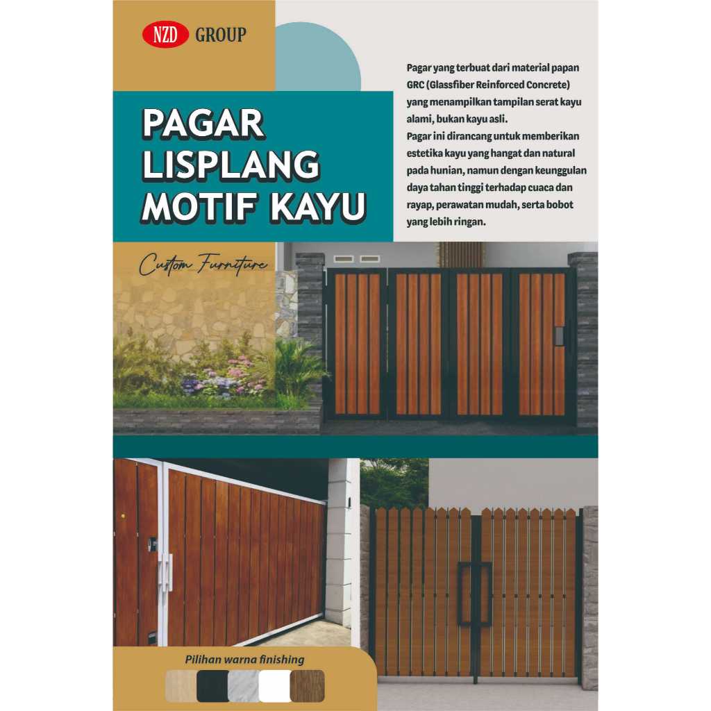 Pagar Lisplang Motif Kayu