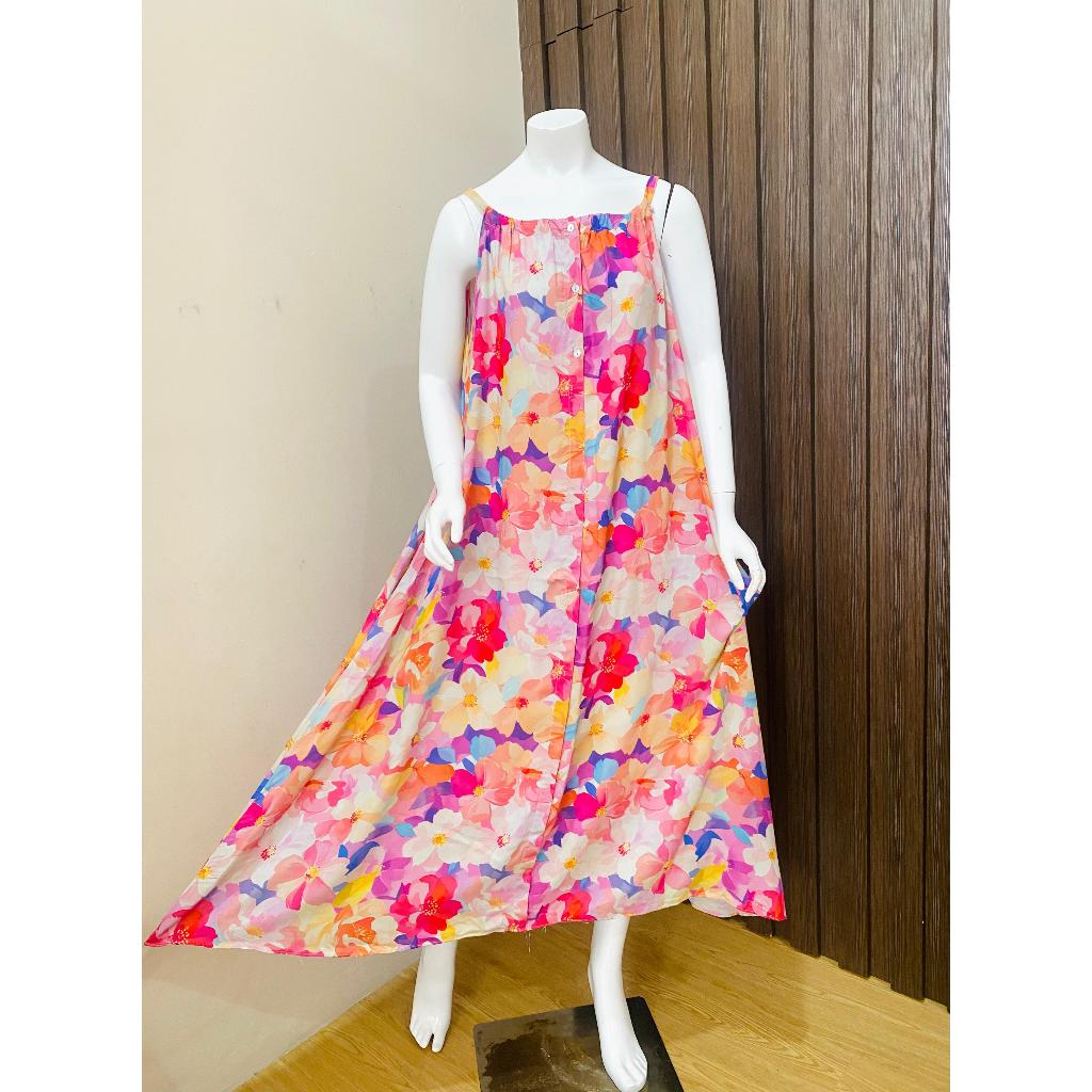 Daster Lekbong Wanita Jumbo Adem Terbaru 2025 Motif Bunga Bumil Busui Friendly - Daster Elora