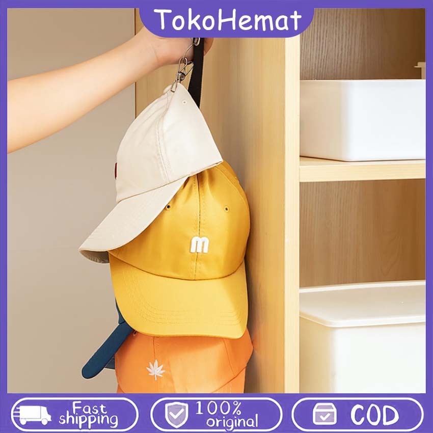 8 Kait Rak Topi Gantung Gantungan Topi Dinding Multifungsi Display Gantungan Hanger Tas Multifungsi 