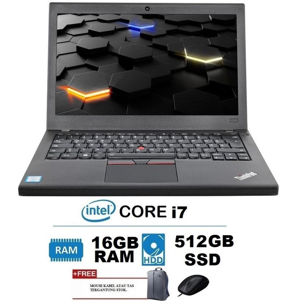 LAPTOP LENOVO THINKPAD X270 CORE i7 GEN 6 RAM 16GB/512 SSD FREE TAS / MOUSE