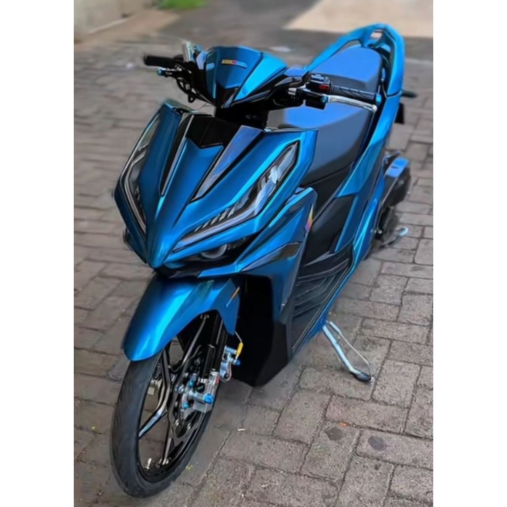 Cat motor warna biru tosca metalik gen 2 Jenis PU special original