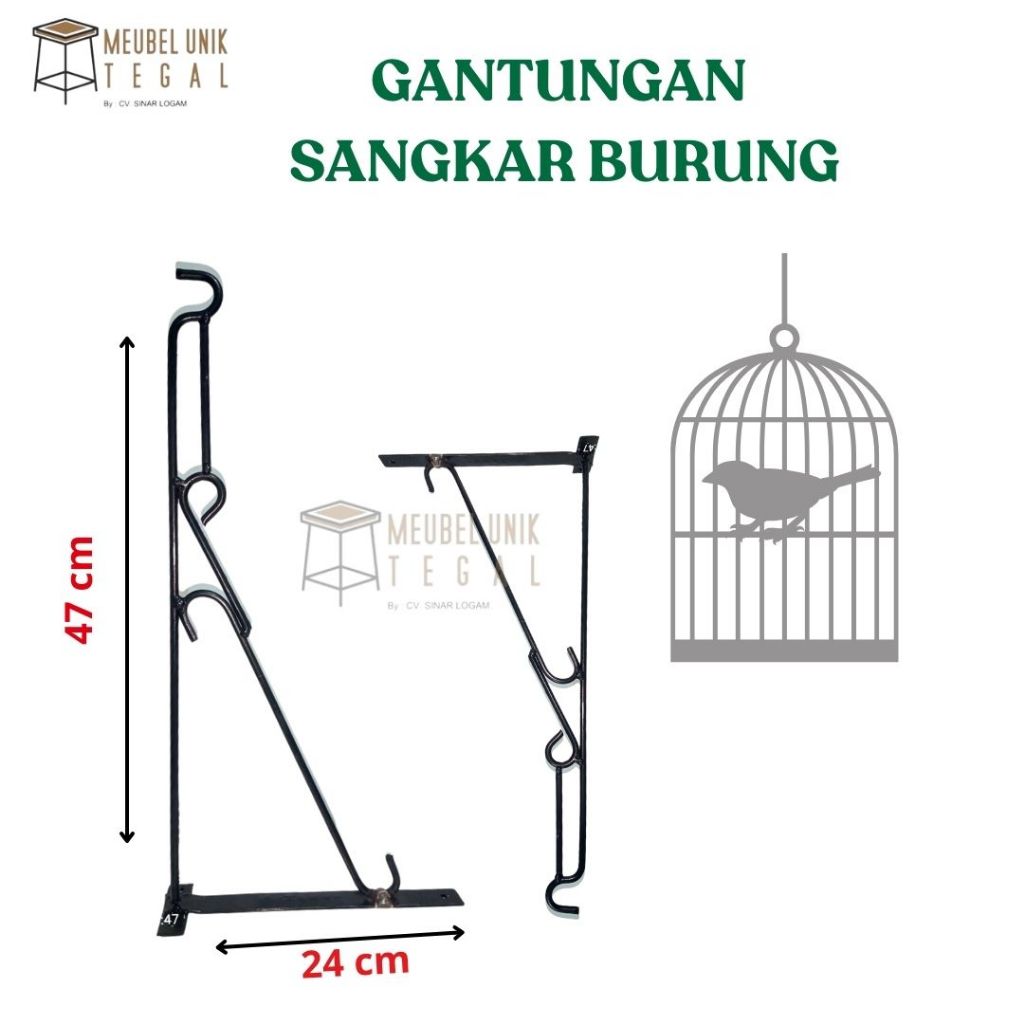 gantungan besi untuk kandang burung