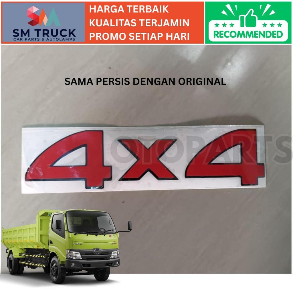 STICKER STIKER TULISAN 4X4 4 X 4 HINO 300 DUTRO EURO4 EURO 4 BEST QUALITY