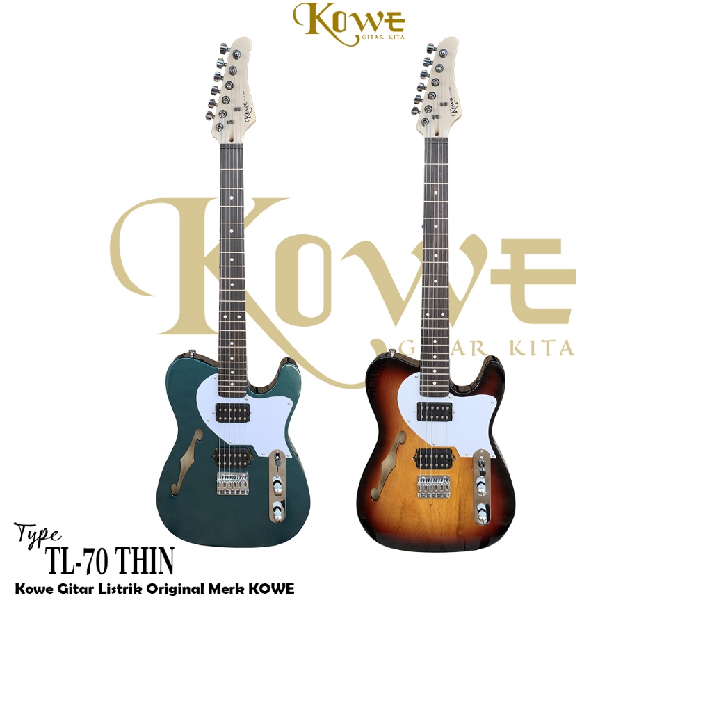KOWE Gitar Kowe Elektrik Original Seri TL-70 THIN