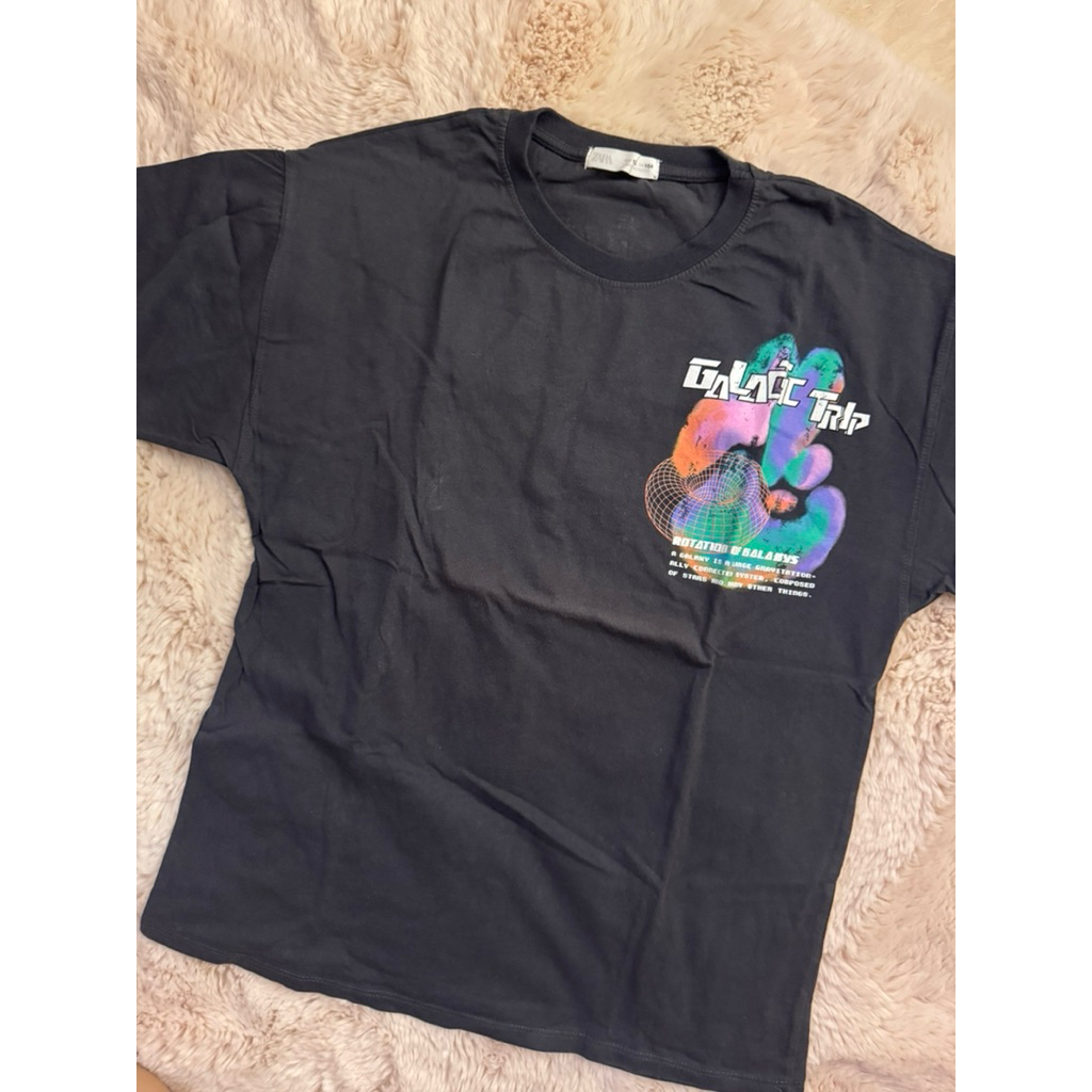 PRELOVED ZARA KIDS GRAPHIC OVERSIZED TEE