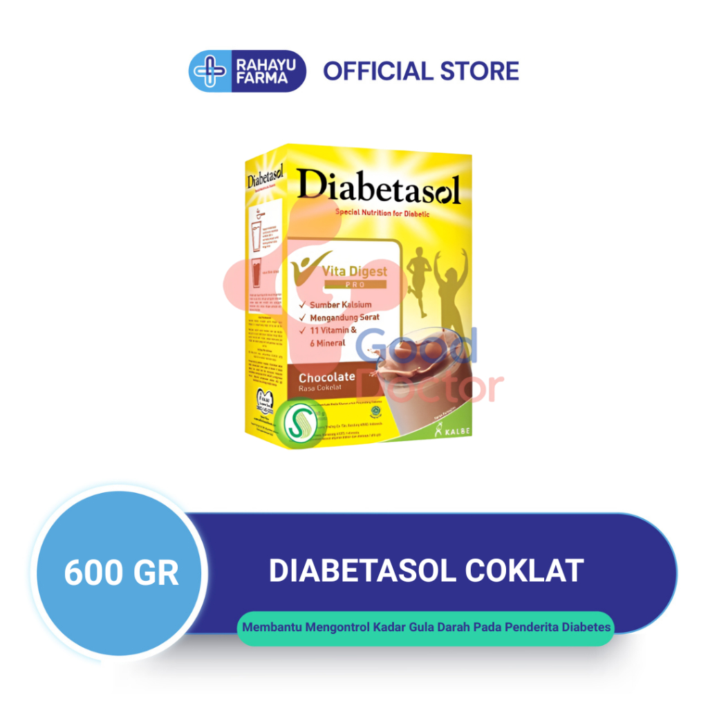 

DIABETASOL 600 GR COKLAT – untuk penderita diabetes mendukung kontrol gula darah & nutrisi harian