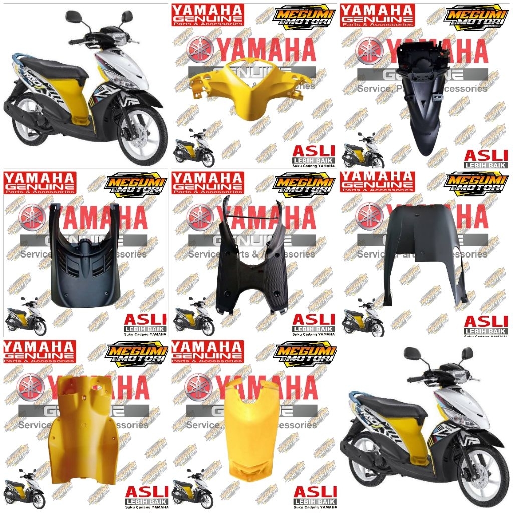 FULL SET BODY KASAR MIO J KUNING (7PCS) ORIGINAL YAMAHA VARIAN