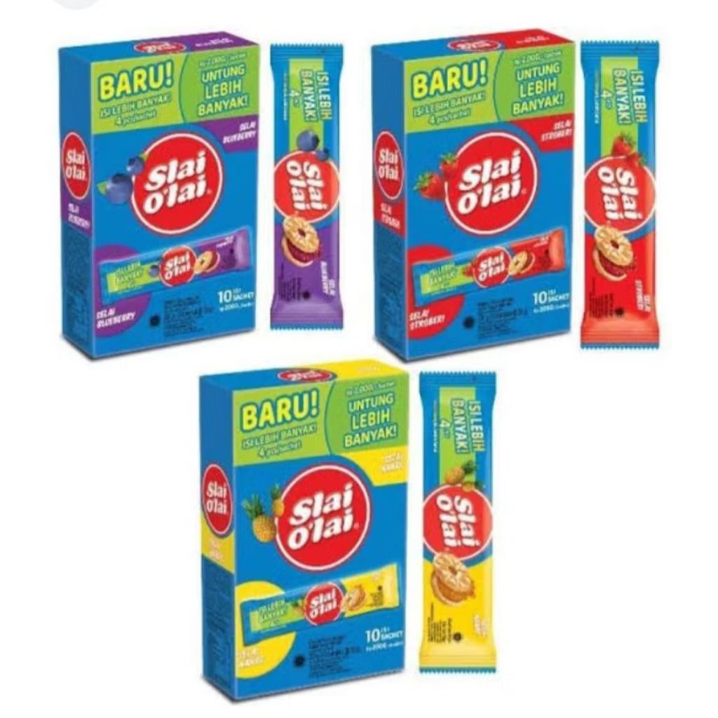 

Roma Biskuit Slai Olai 10 x 32g/Slai Olai Biskuit Rasa Selai Buah isi 10pcs