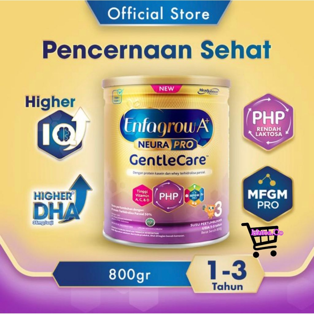 

Enfagrow A+ Gentle Care 3 - Susu Formula untuk Gangguan Pencernaan Anak 800gr