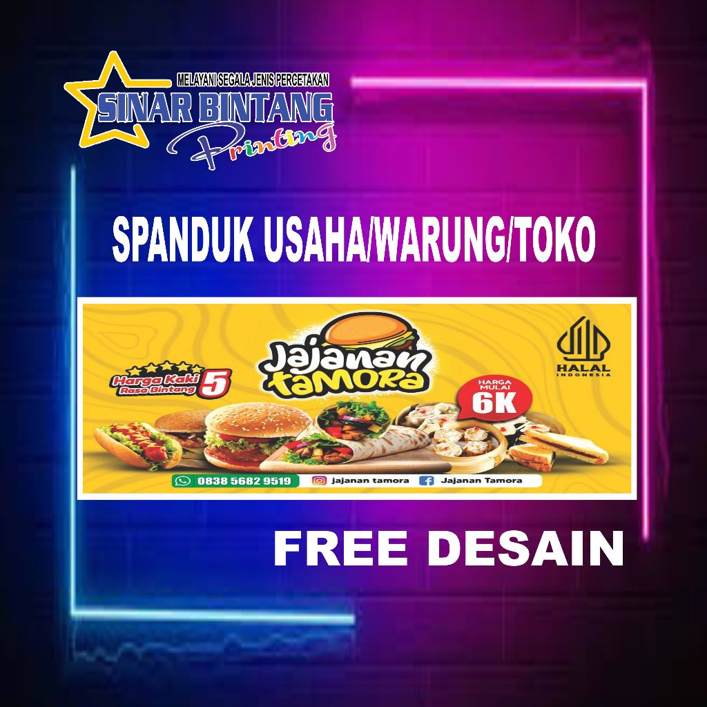 SPANDUK USAHA / SPANDUK TOKO / SPANDUK WARUNG / BANNER