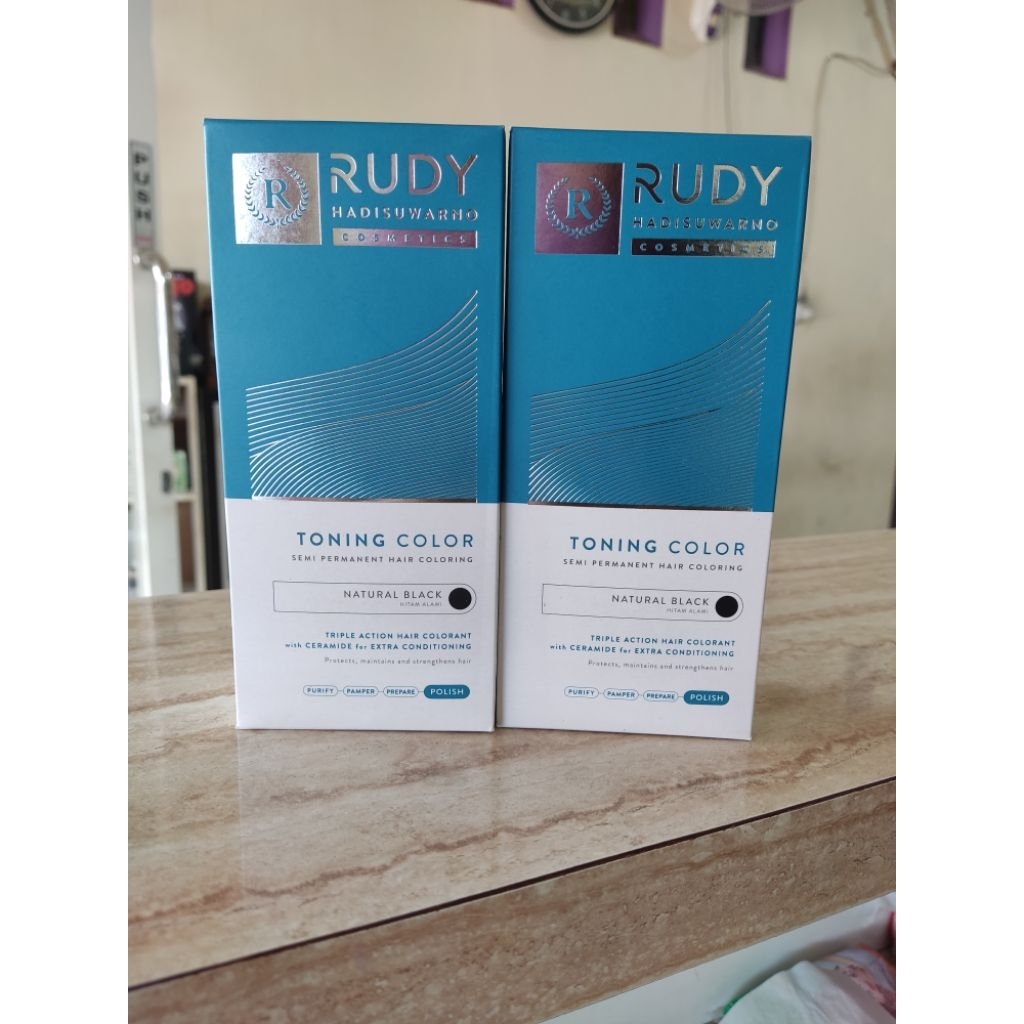 Toning rambut rudy Hadisuwarno Natural Black