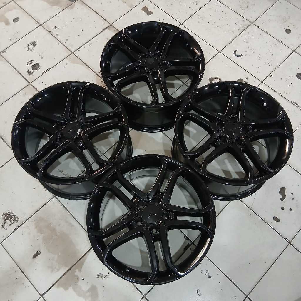 READY VELG OEM MERCY RING 18 PCD 5X112 BLACK SEKEN BUAT MERCY AUDI VW DLL