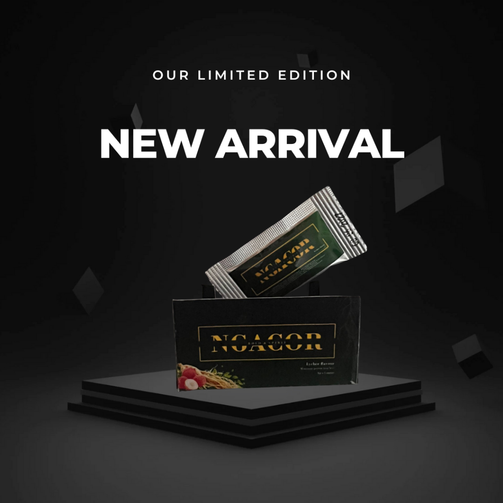 NGACOR | Minuman Serbuk Pria Rasa Lychee & Ekrak Ginseng