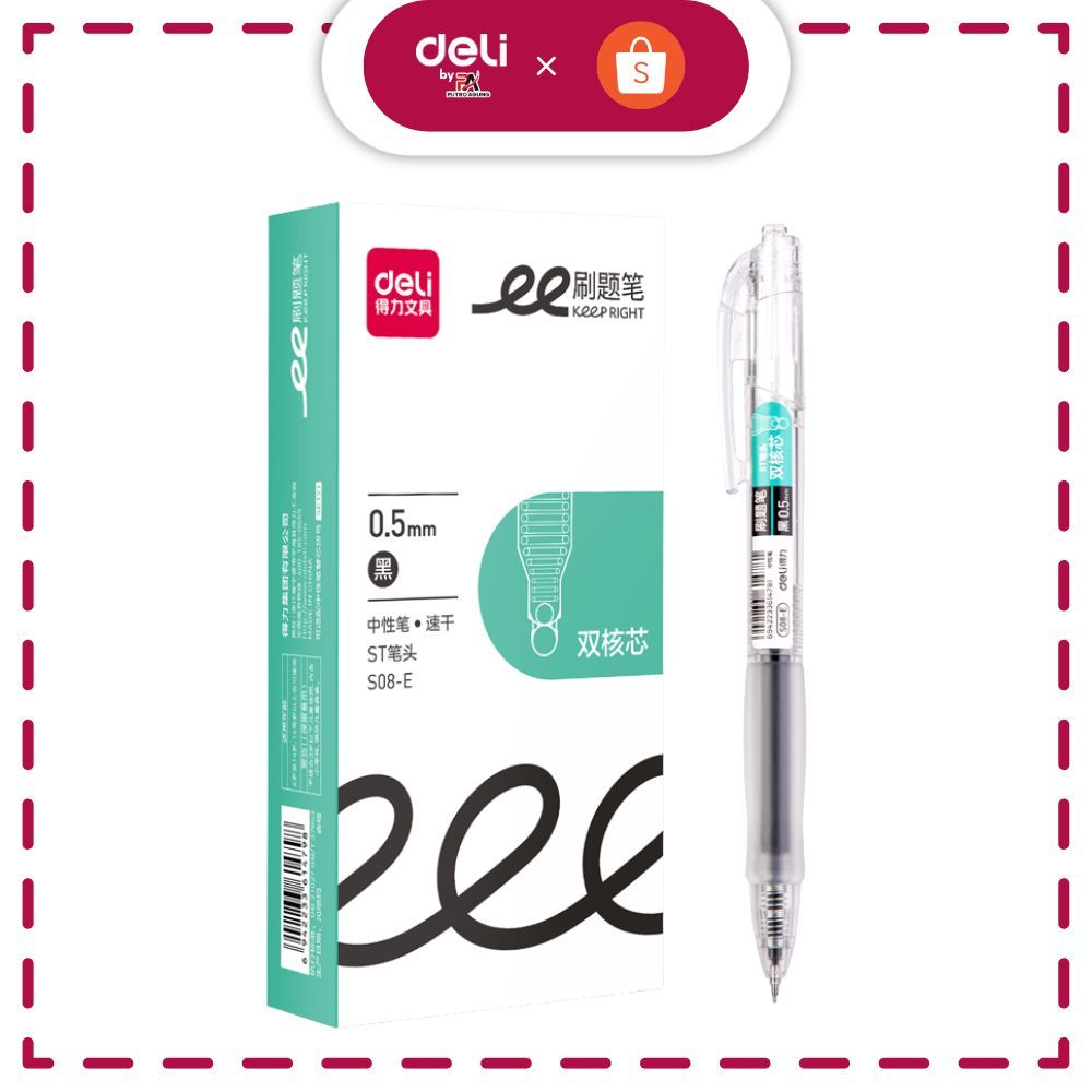 

Deli Pulpen Gel / Gel Pen ST tip 0,5 mm Black S08-E