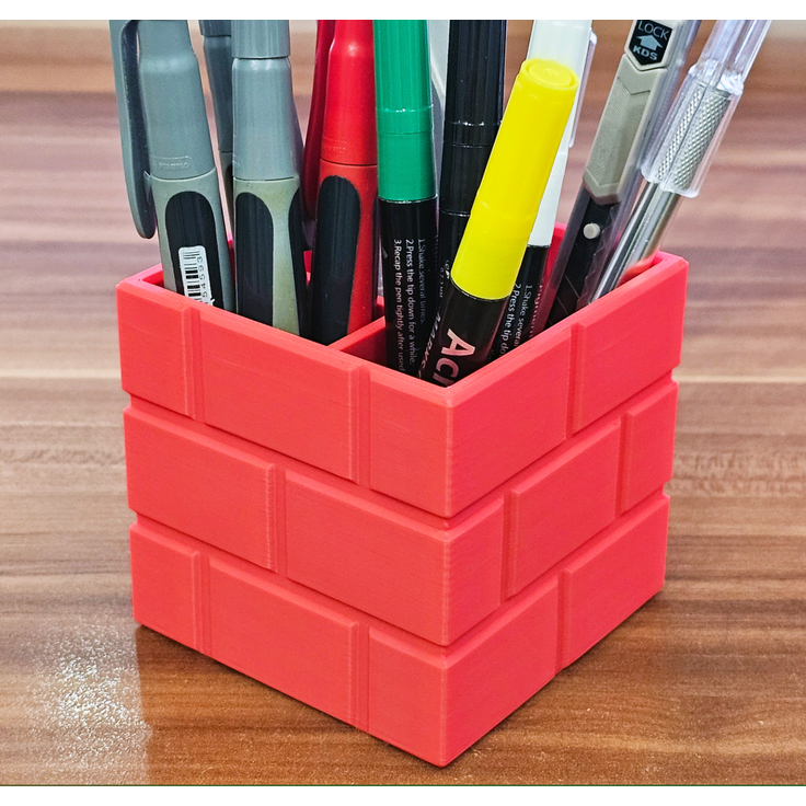 

3D Print Stand Dudukan Tempat Pensil Super Mario Brick dengan Pembagi