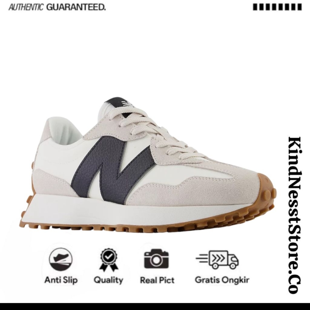 Sepatu Sneaker Pria Wanita - New Balance  WS327GD White Black 100% Original