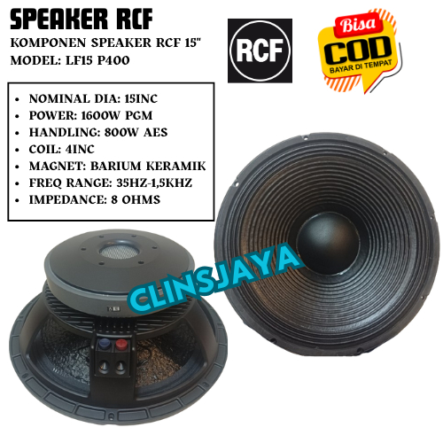 Speaker RCF LF15P400 Grade A RCFLF 15P400 Kualitas bagus Coil 4inc